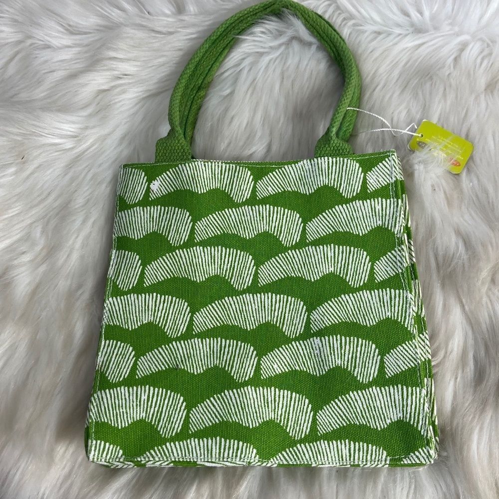 Rock‎ Flower Paper Green/White Sand Dune Itsy Bitty Reusable Gift/Tote Ba…